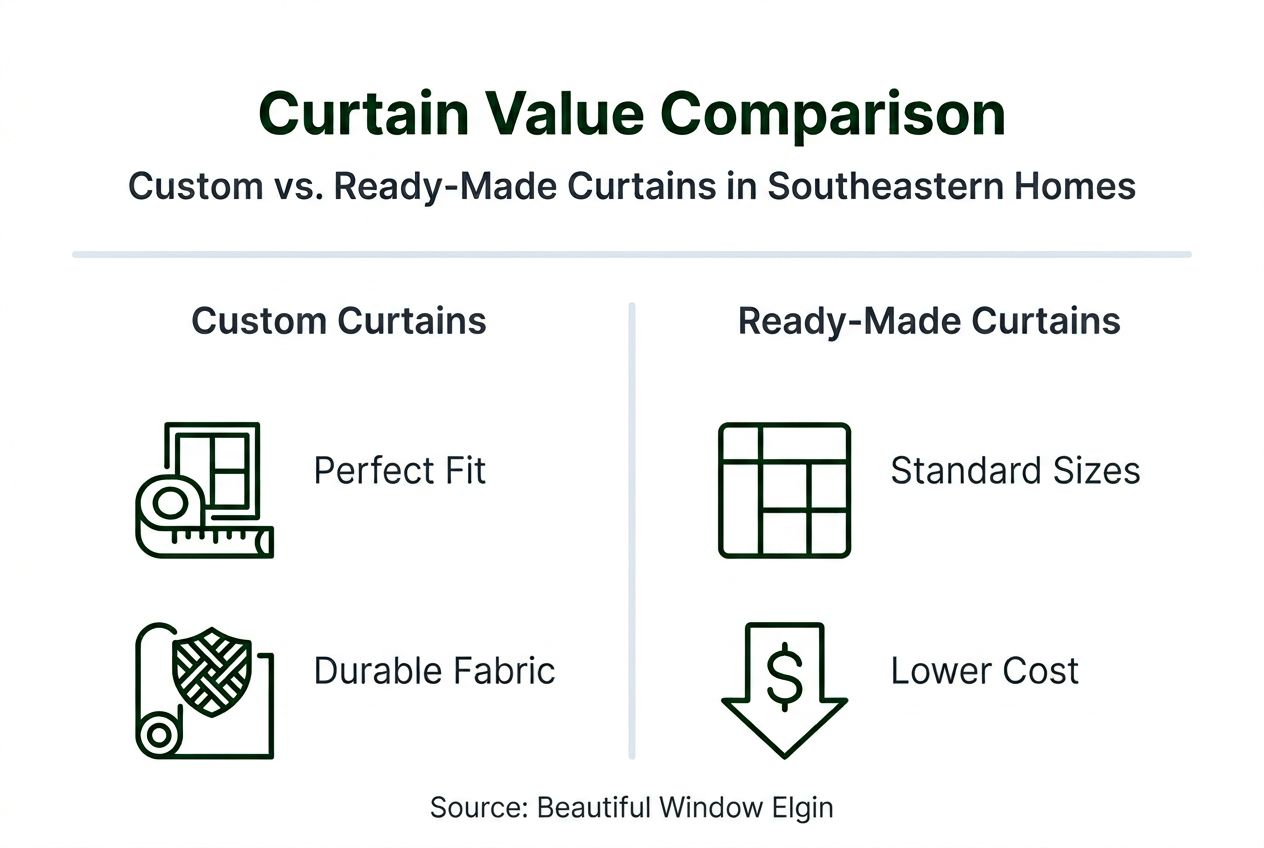 Infographic comparing curtain value and features