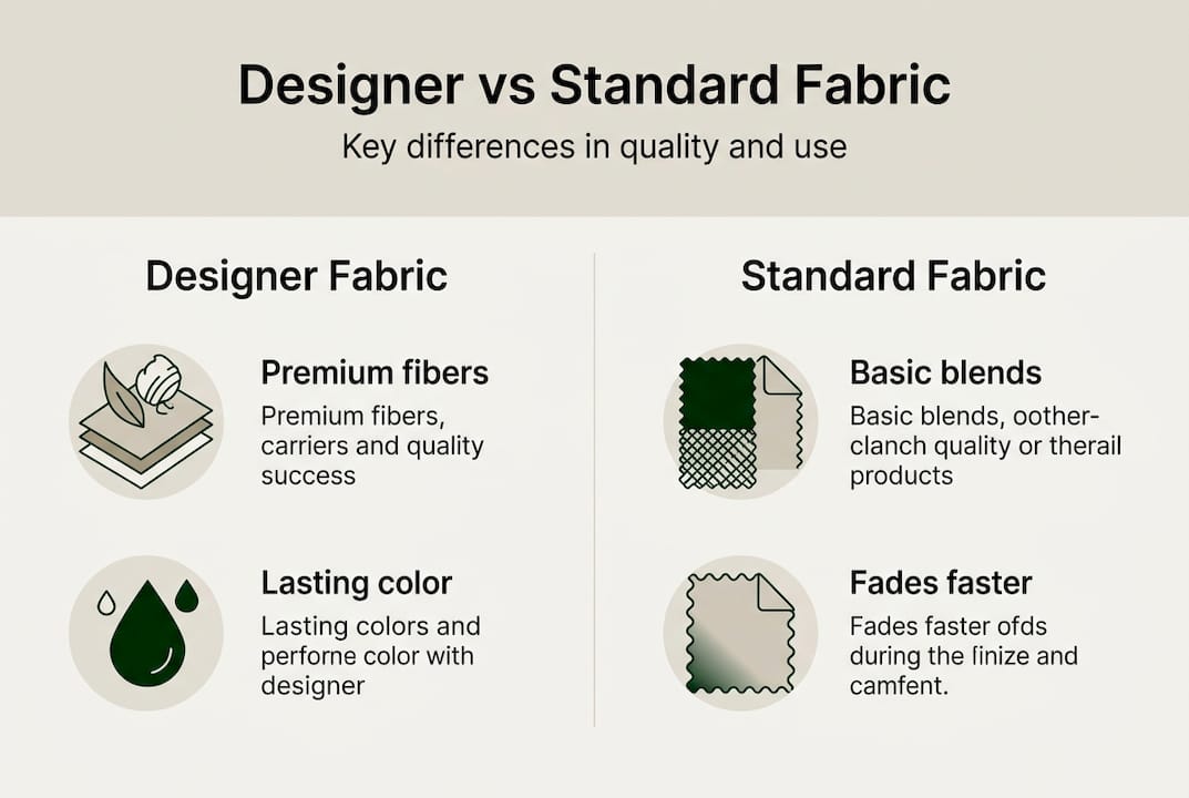 Infographic: designer versus standard fabric differences
