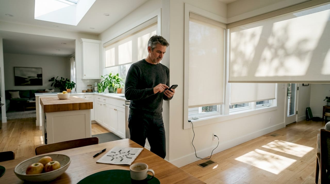 Controlling motorized window shades via smartphone