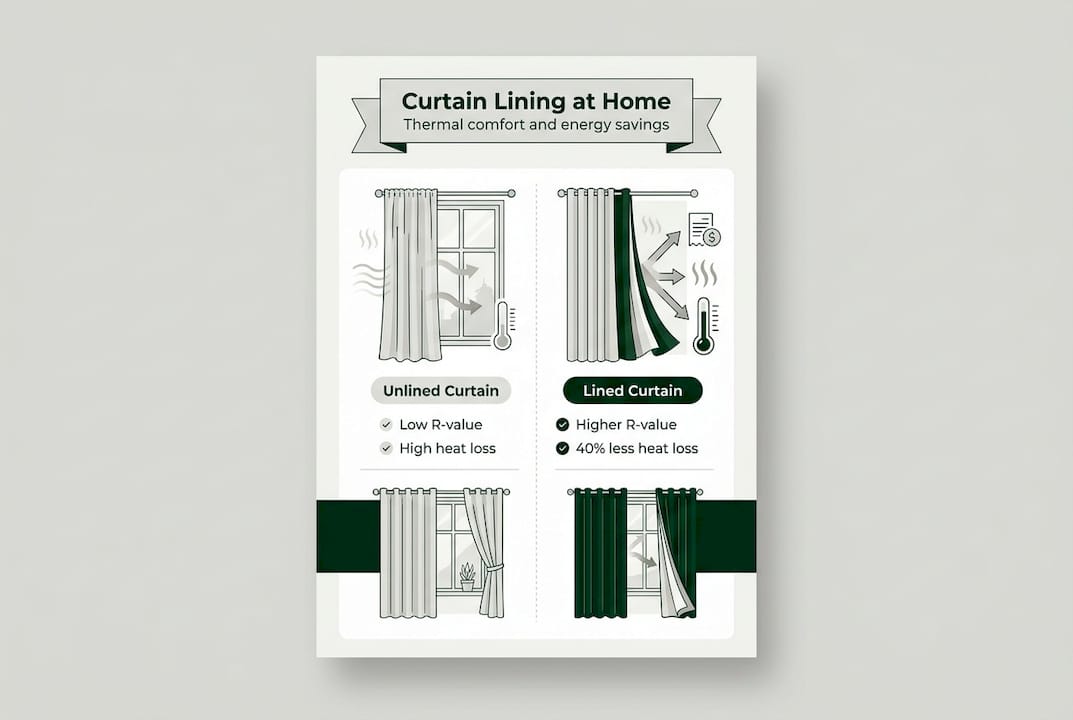 Infographic: unlined vs lined curtain benefits comparison