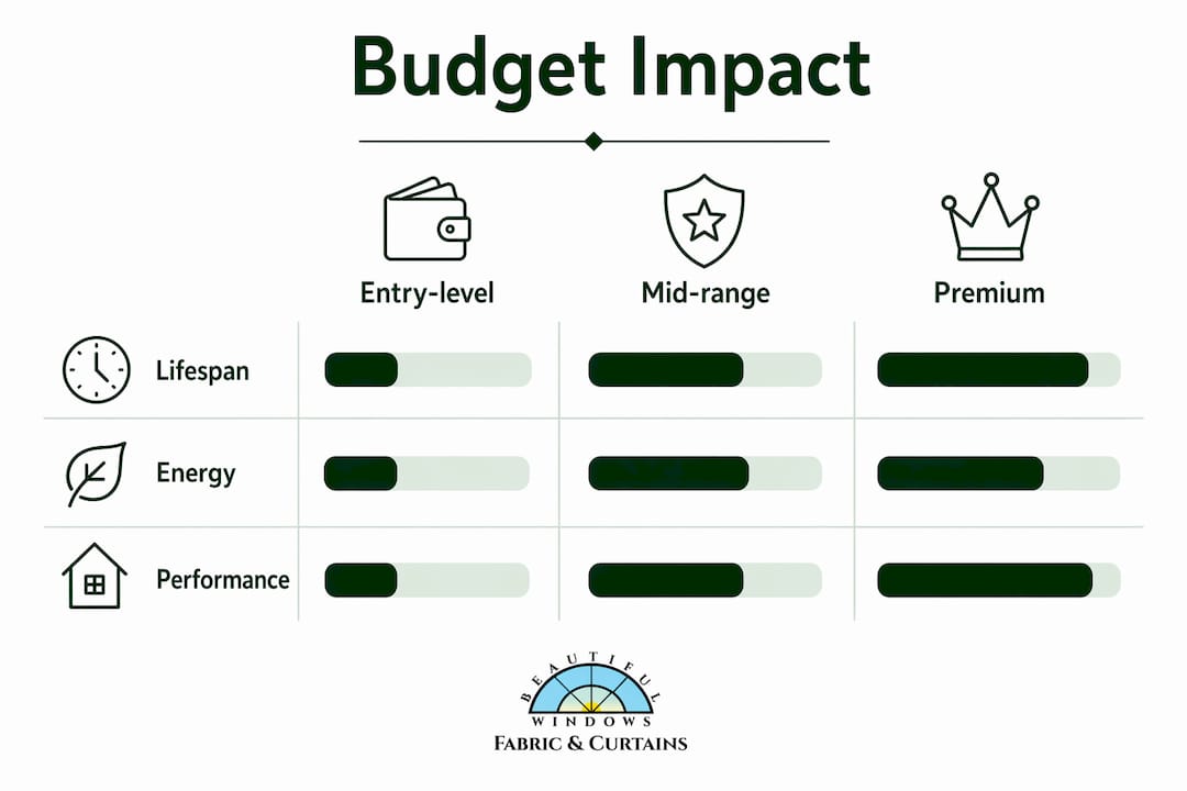 Infographic comparing budget tiers and treatment quality