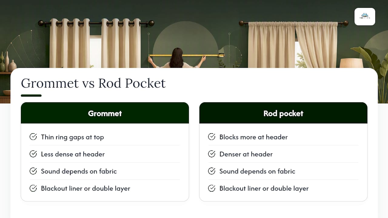 Grommet and rod pocket privacy comparison