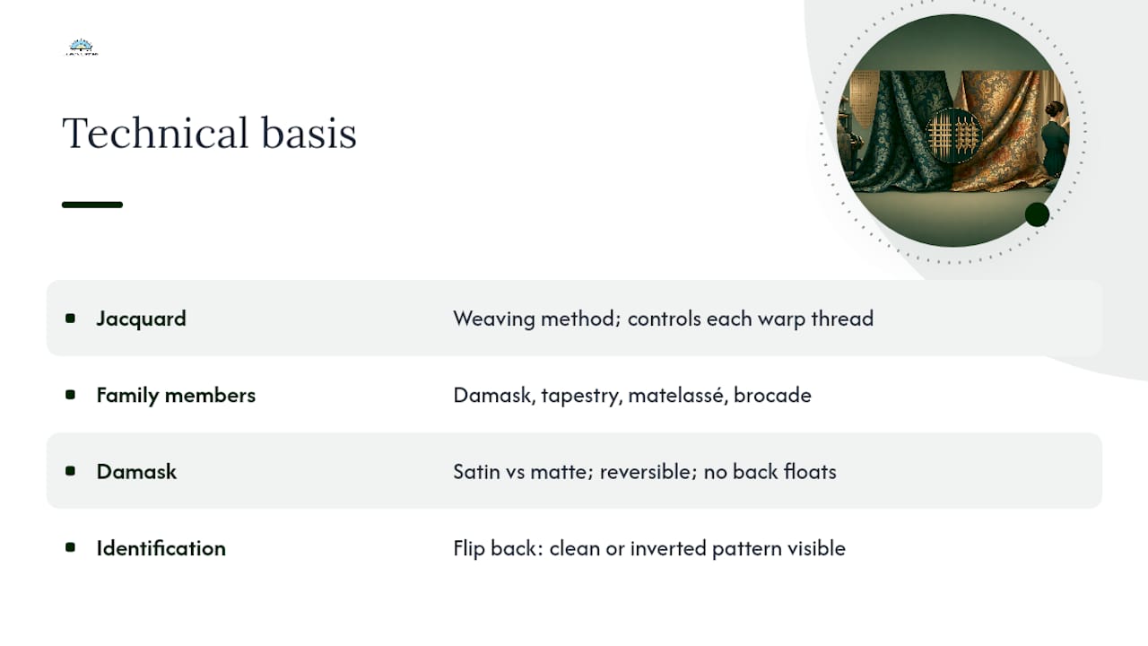 Jacquard vs Brocade: The Technical Basis Behind the Terms — overview diagram