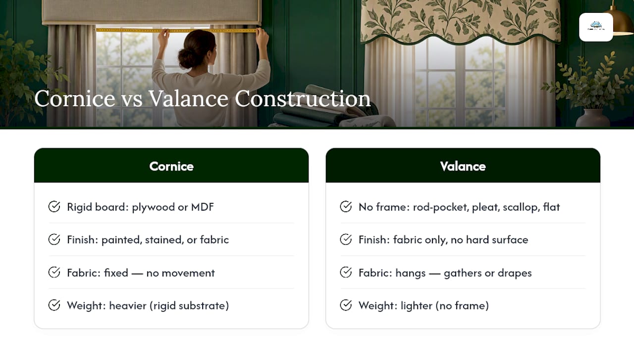 What Are Cornices and Valances Made Of? — overview diagram