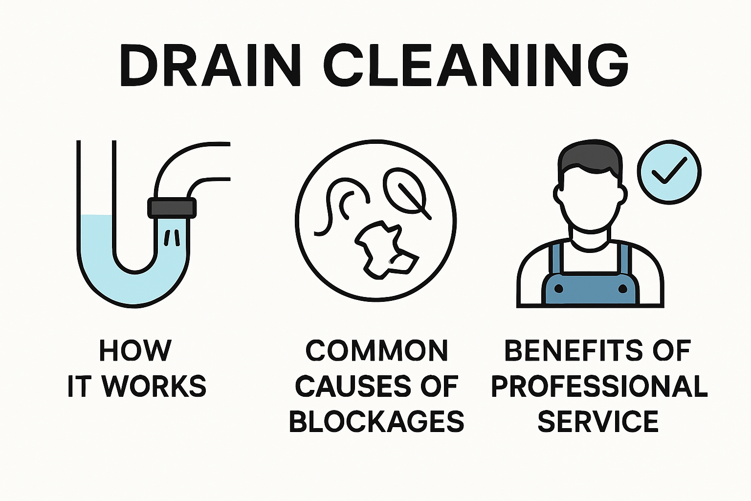 What is drain cleaning process and benefits diagram
