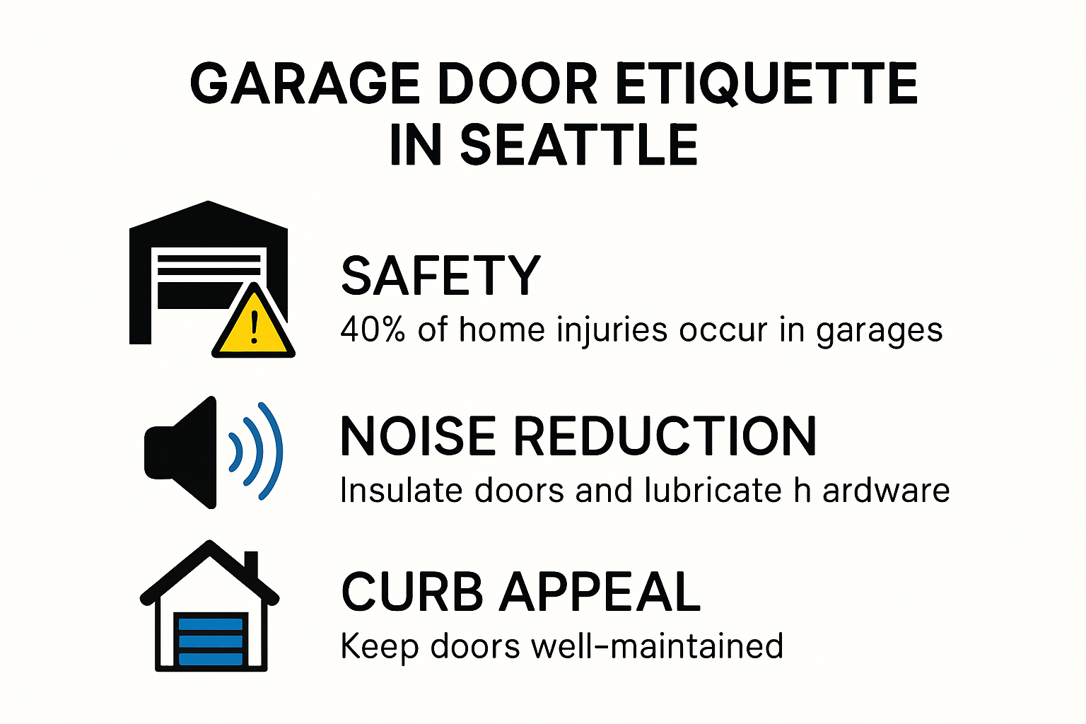 Seattle garage door etiquette key principles illustrated