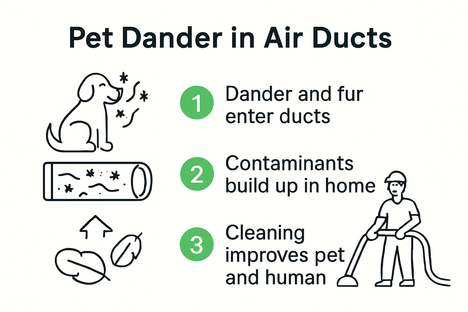 Infographic of air duct cleaning for pet owners