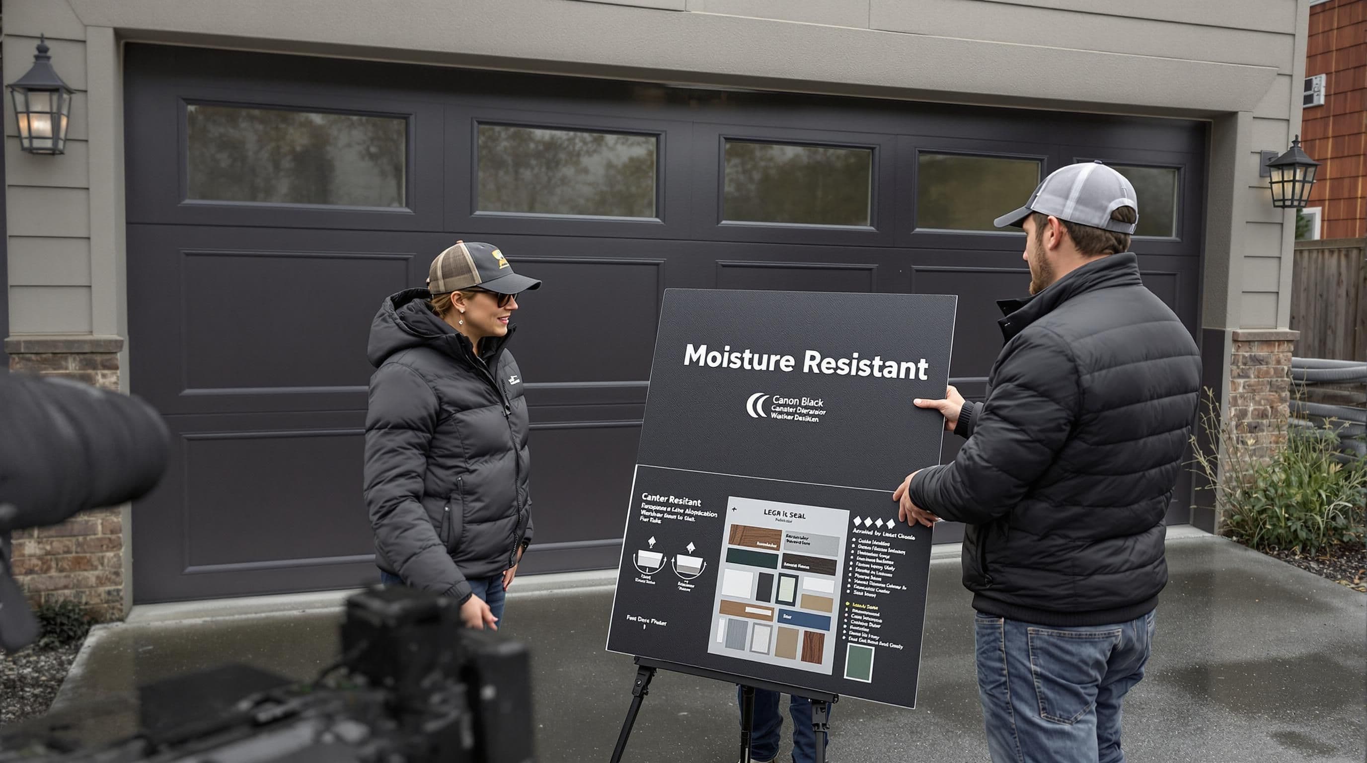 Seattle homeowner reviews moisture-resistant garage door materials with expert