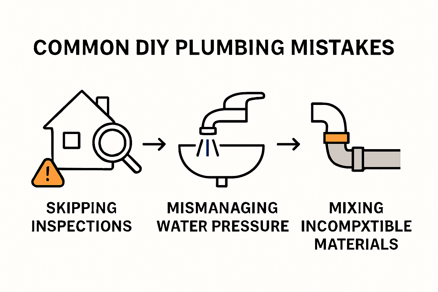 Step-by-step visual guide to avoiding DIY plumbing mistakes