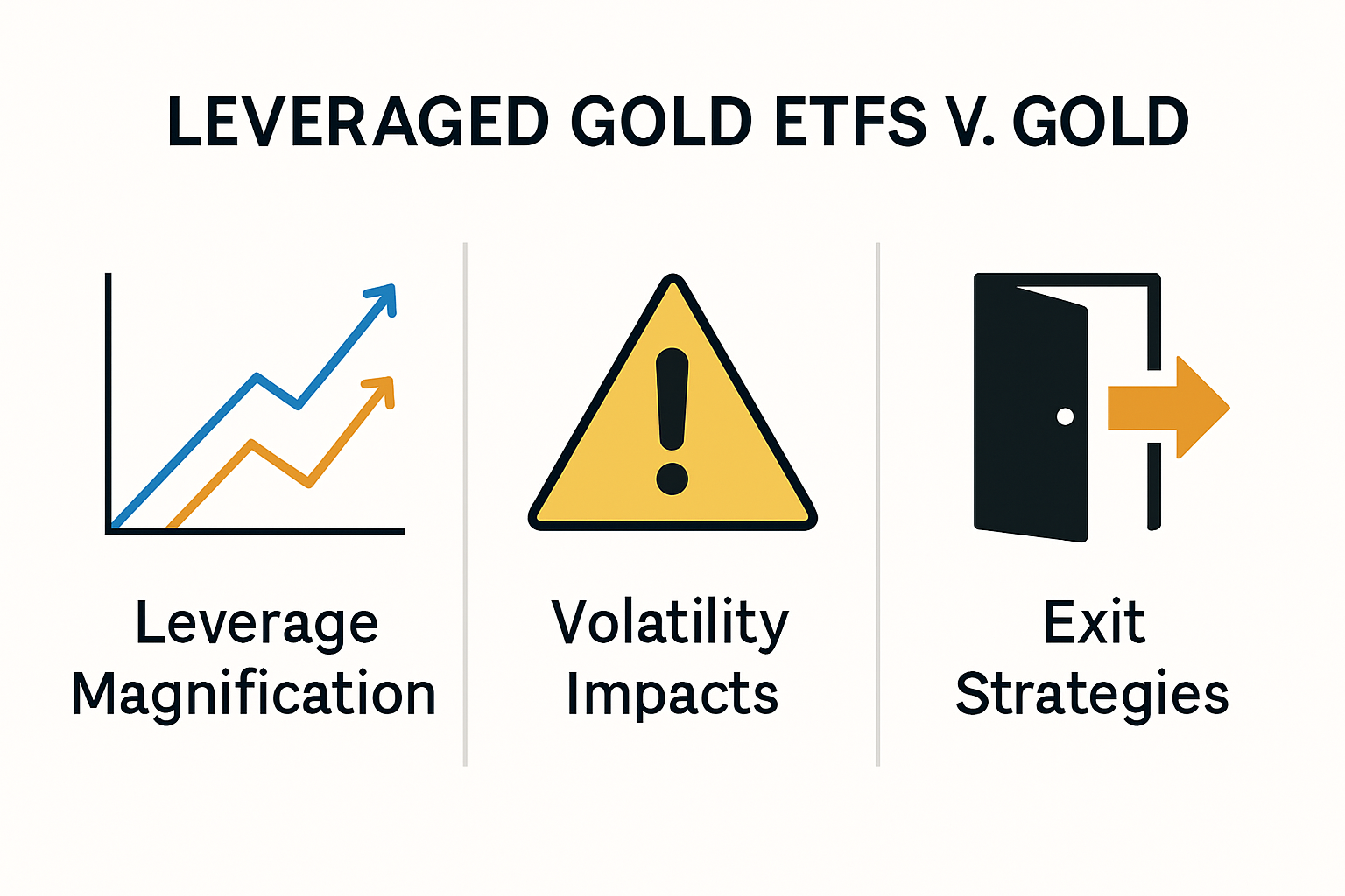 Leveraged vs. traditional gold trading visual comparison