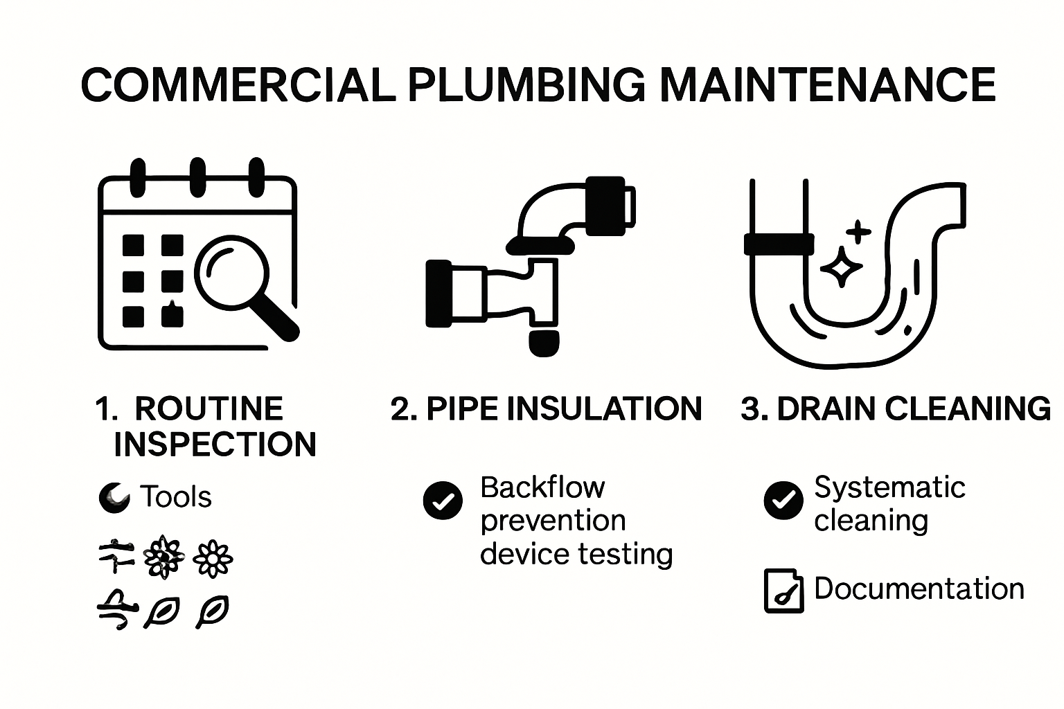 commercial plumbing maintenance tasks visual guide infographic