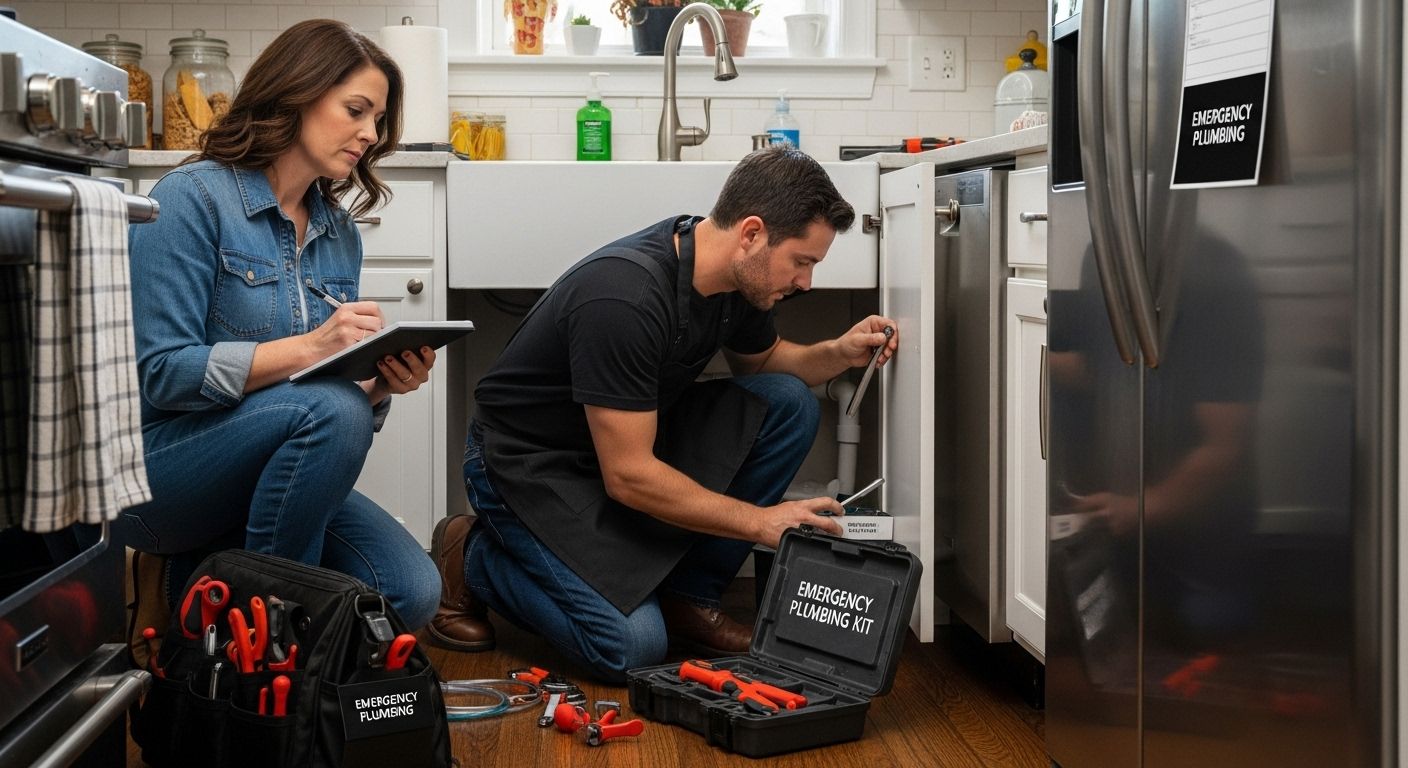 emergency plumbing kit scene