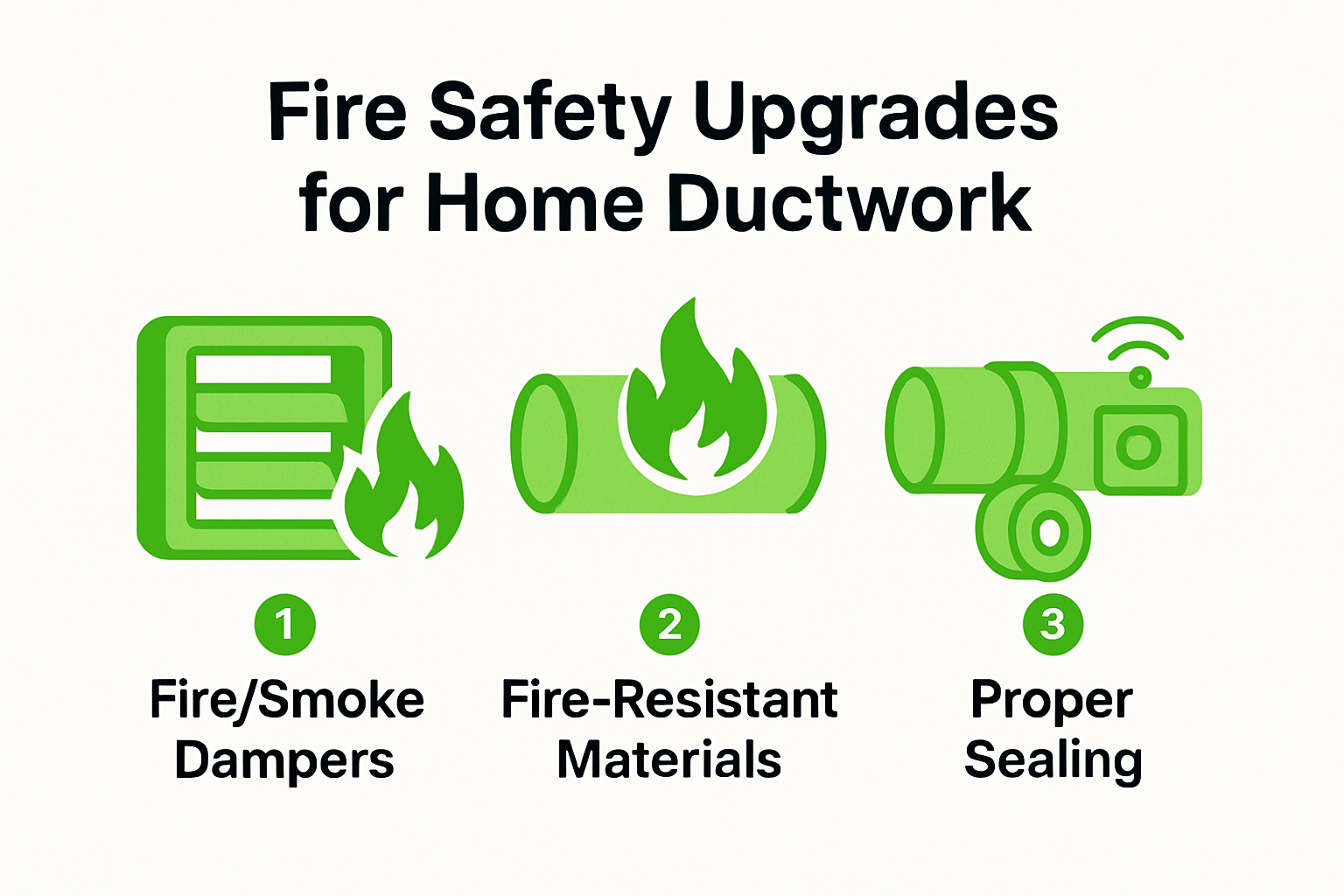 Infographic of home air ducts fire safety upgrades