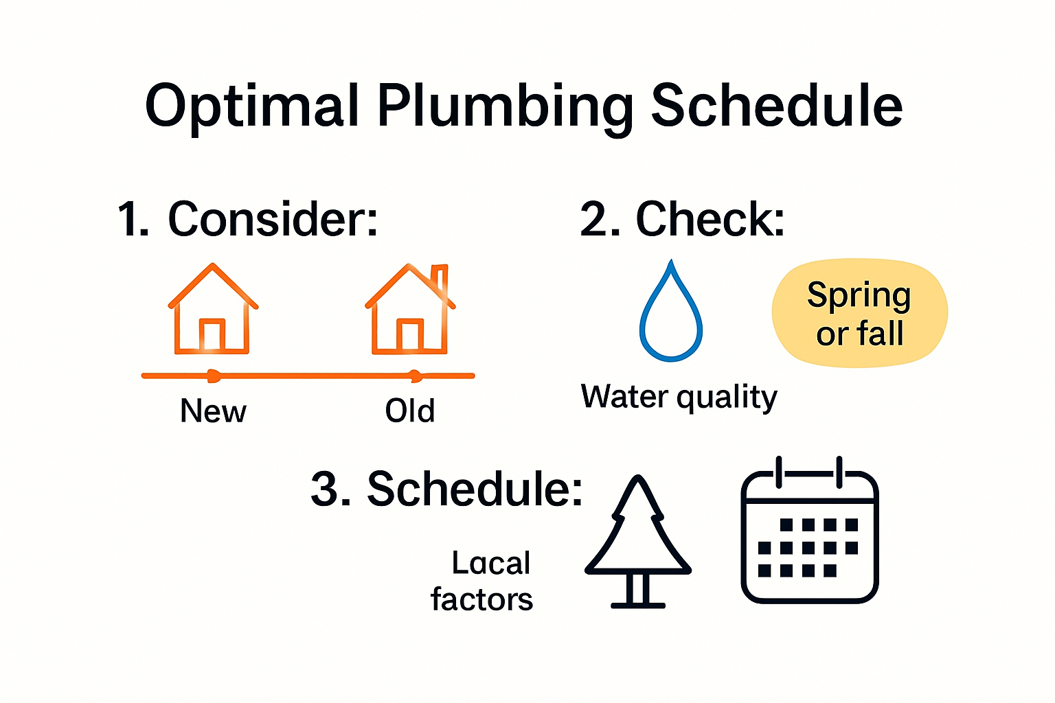 Sacramento plumbing service frequency by home type infographic