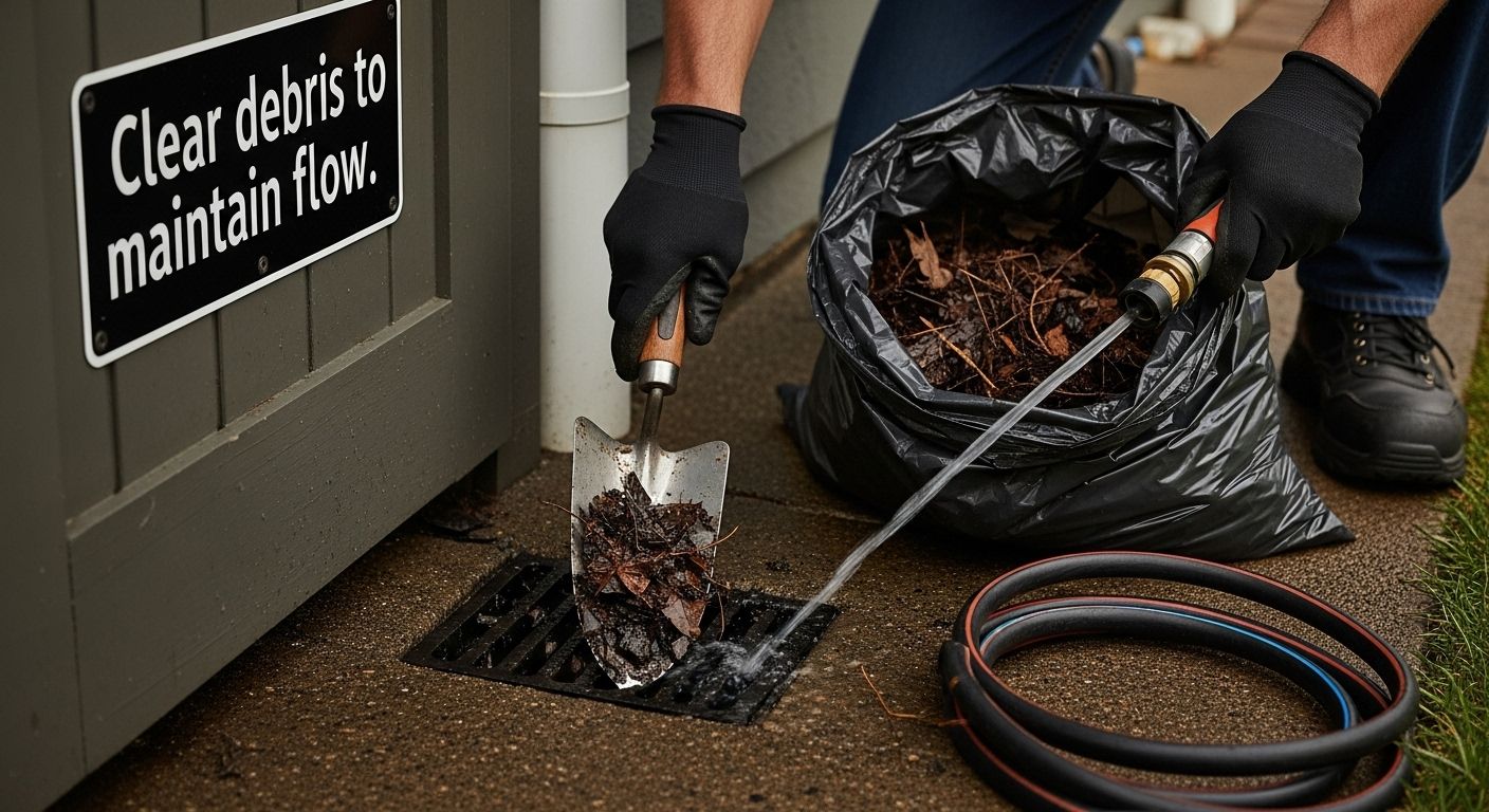 drain debris cleaning