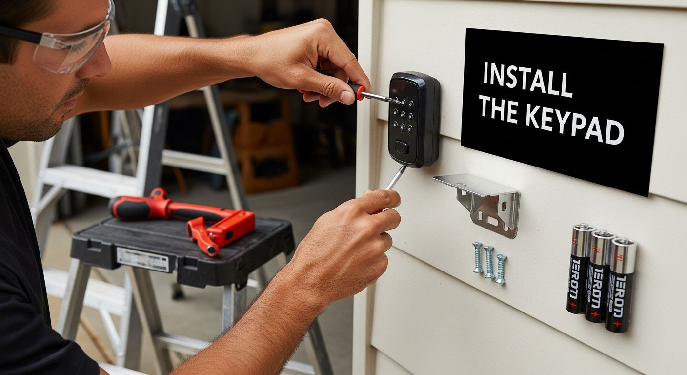 garage keypad install
