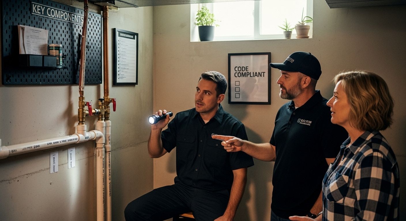 plumbing code inspection basement