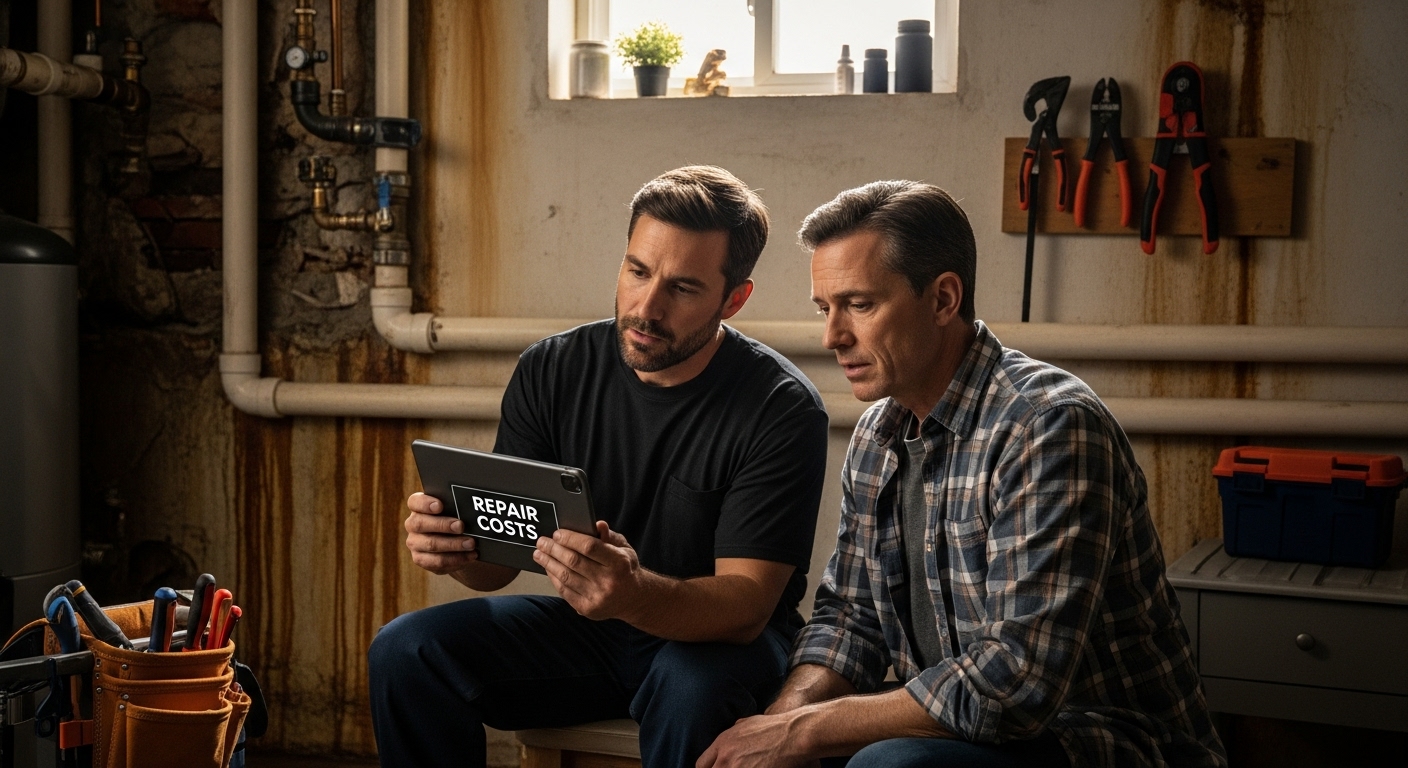 plumber leaky pipe repair cost