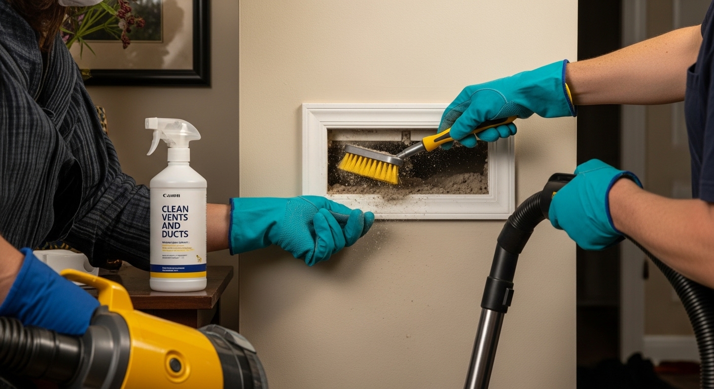 cleaning vent ducts tutorial