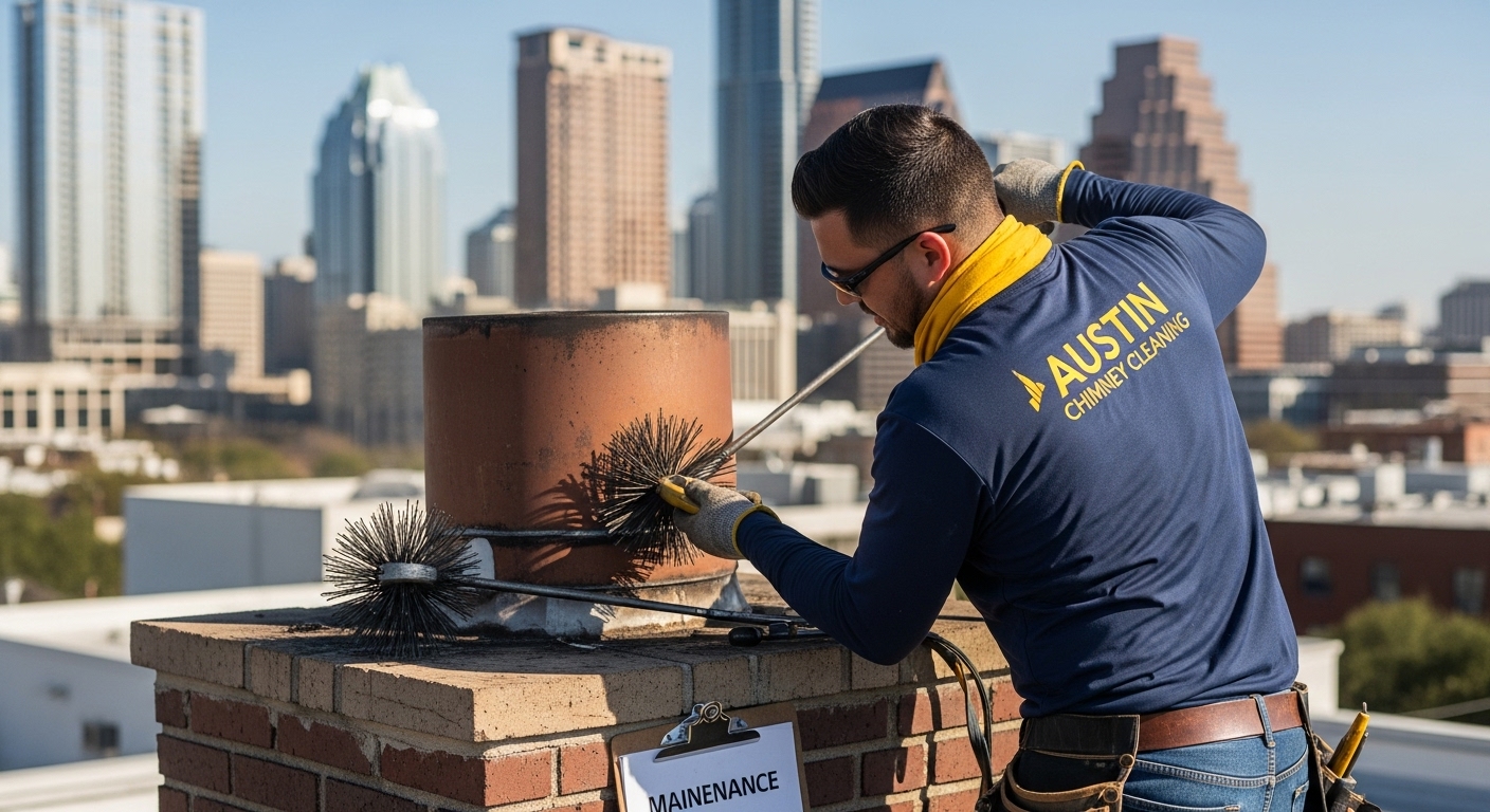 chimney sweep Austin roof