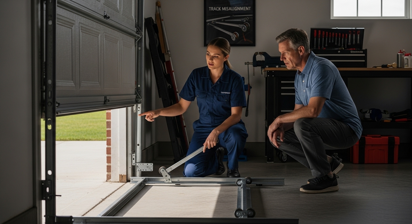 garage door track repair