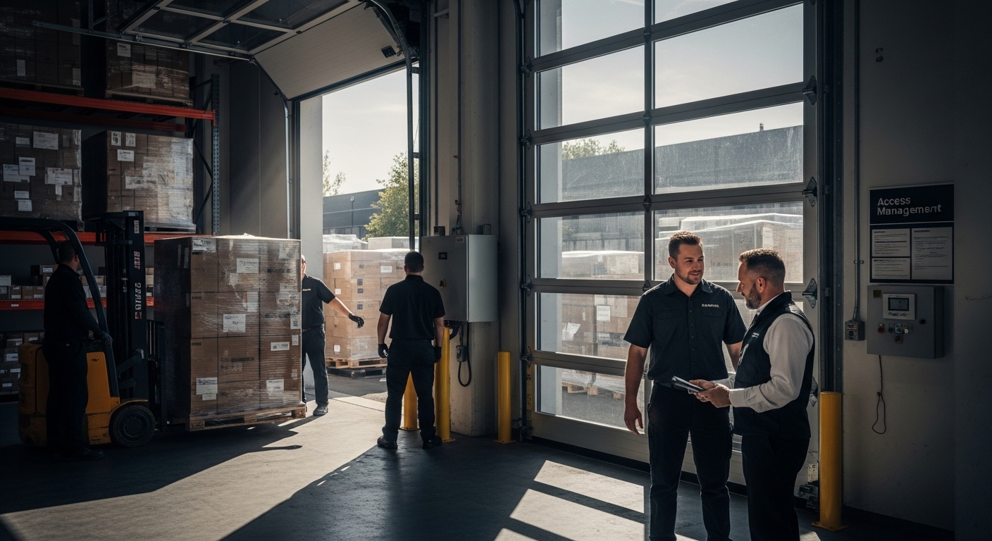 industrial garage door warehouse