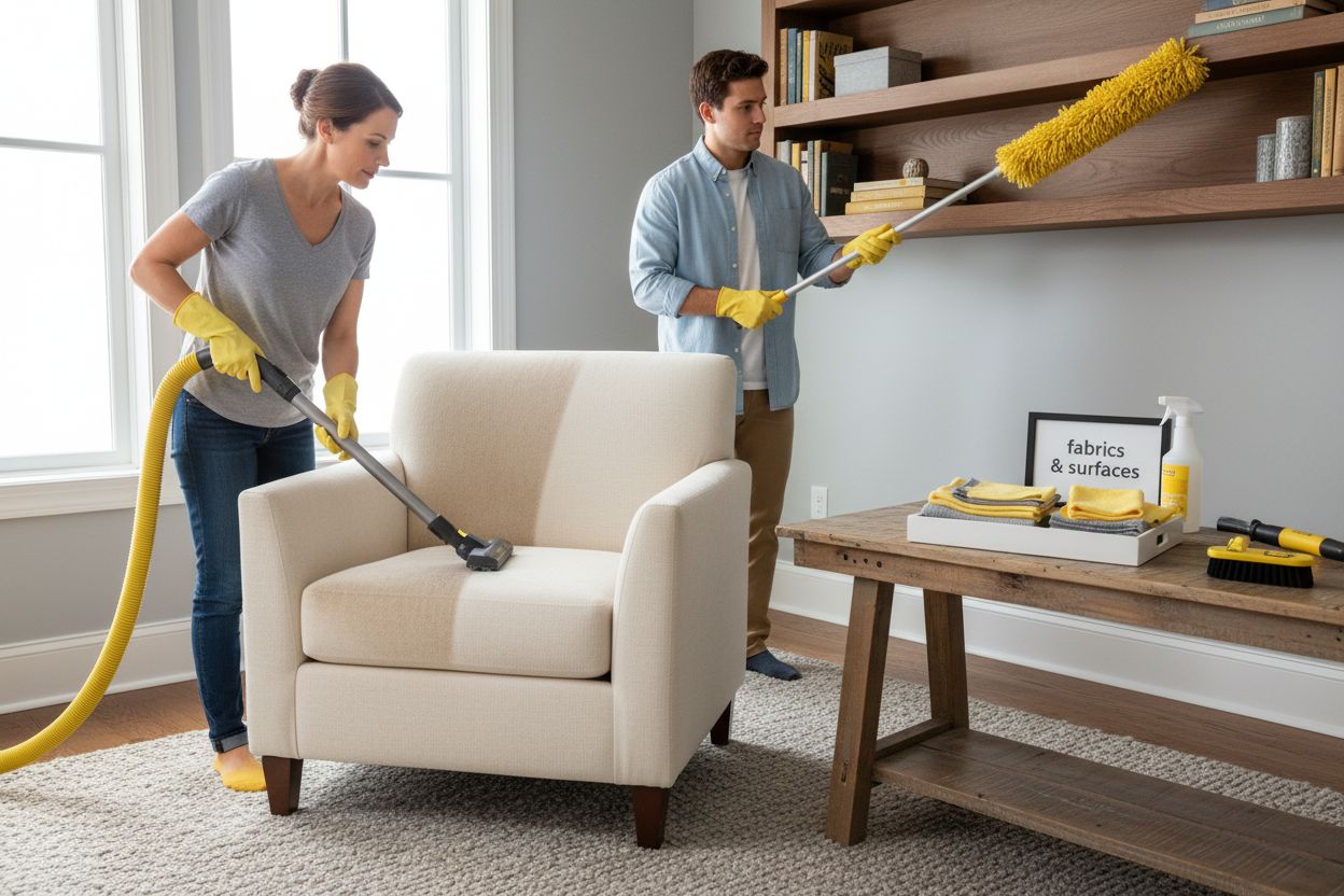 fabric surfaces dust cleaning