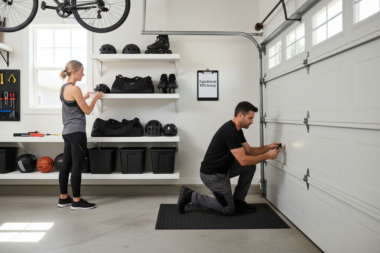 townhome garage organization insulation