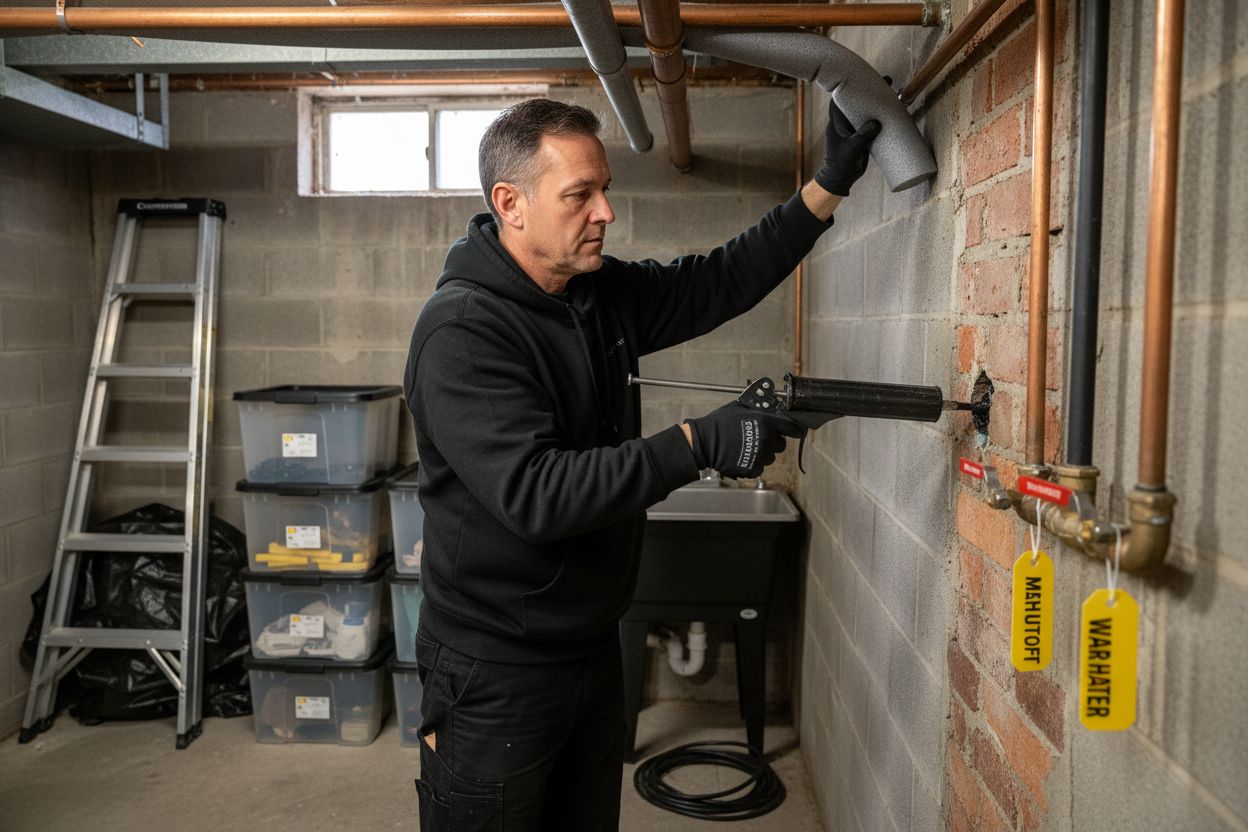 insulating basement pipes