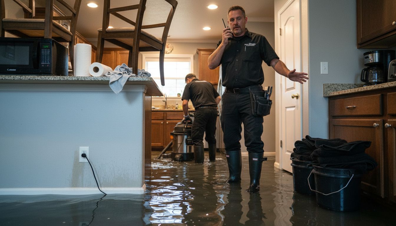 flooded kitchen damage