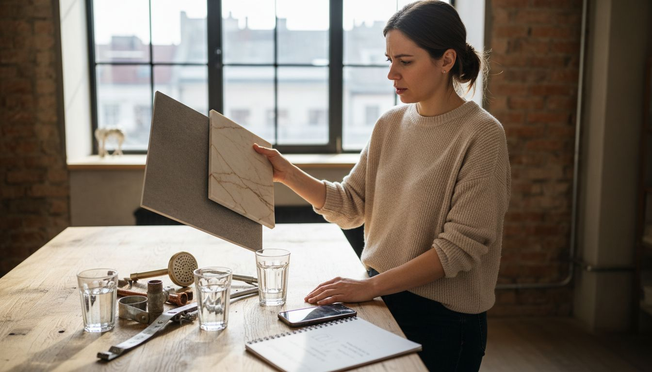 Alegerea faianței și a materialelor pentru baie: cum compari mostrele pentru a face cea mai bună alegere