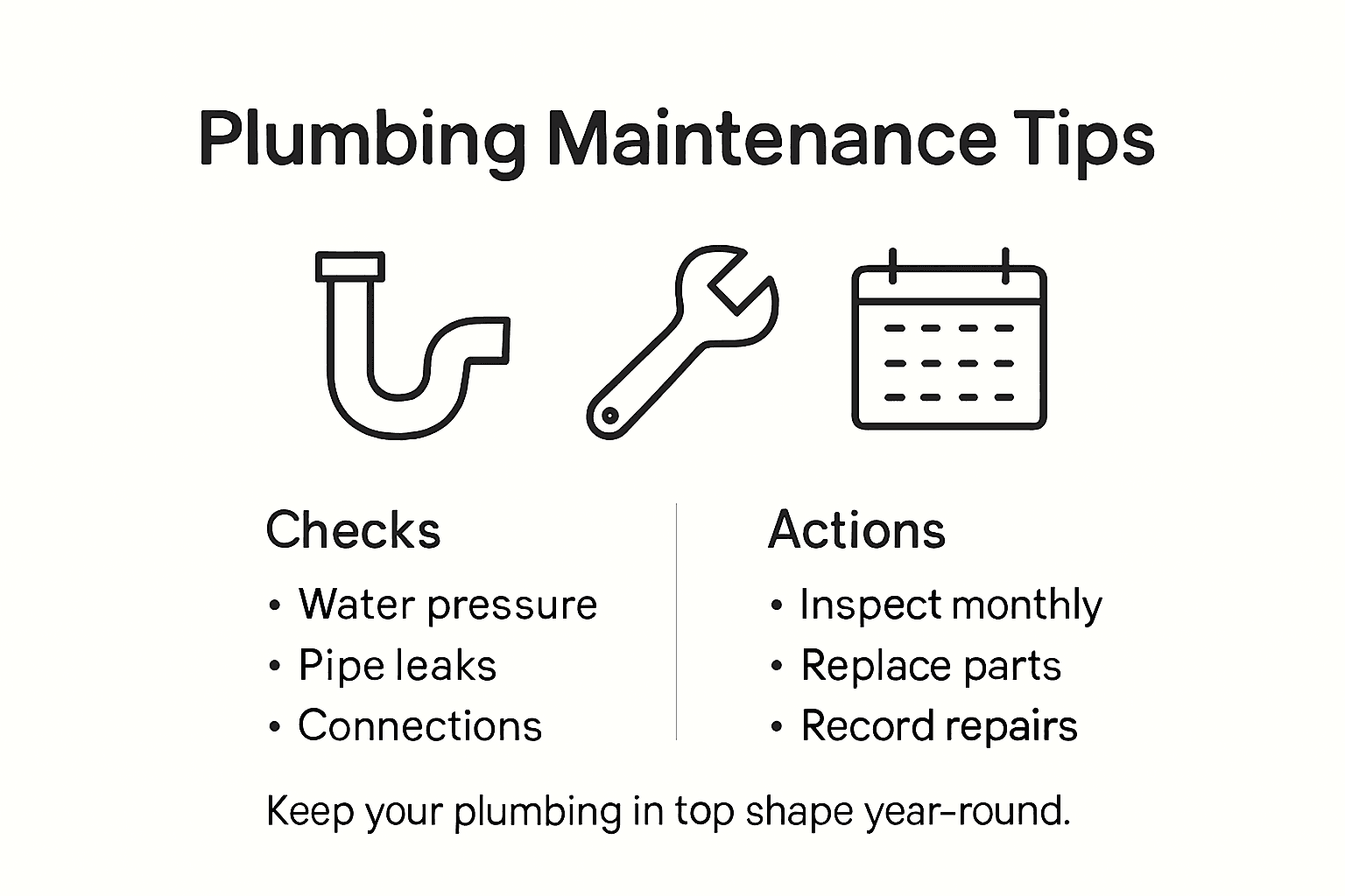 Infographic plumbing maintenance essentials