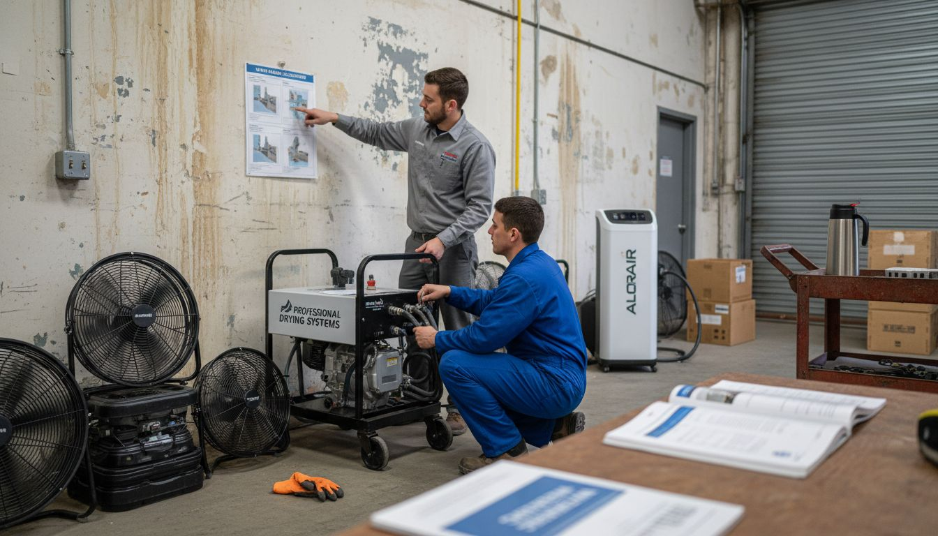 Technicians during hands-on restoration training exercise
