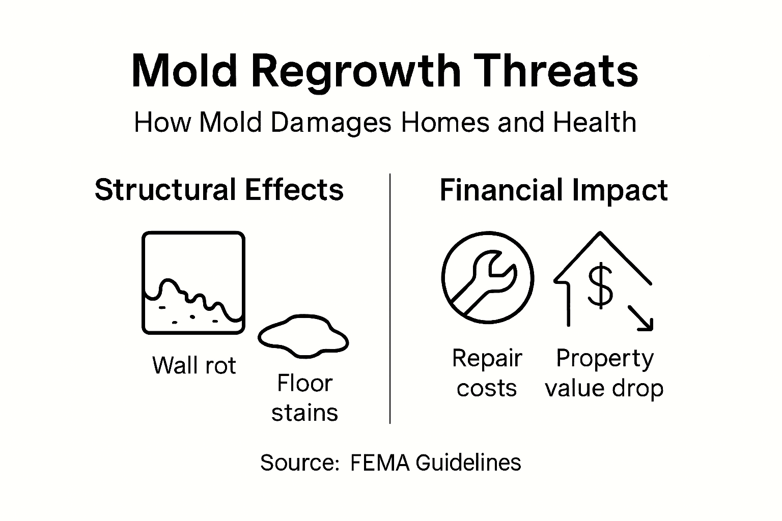 Infographic on mold’s impact on property