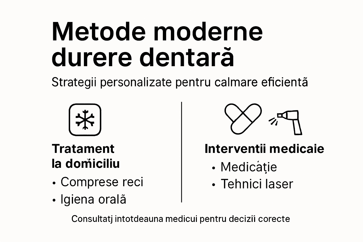Infografic: Cum abordăm eficient durerile dentare în stomatologia modernă