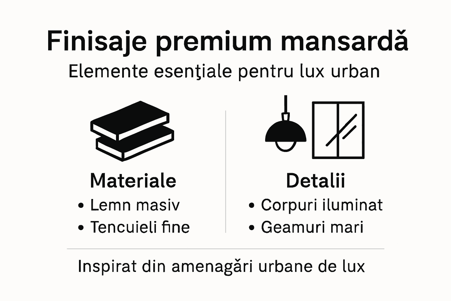 Infografic cu idei și soluții pentru amenajarea mansardelor de lux