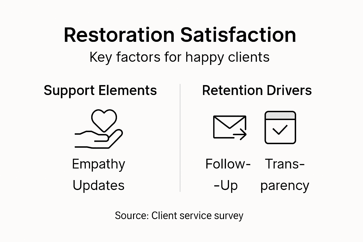 Infographic on restoration customer satisfaction