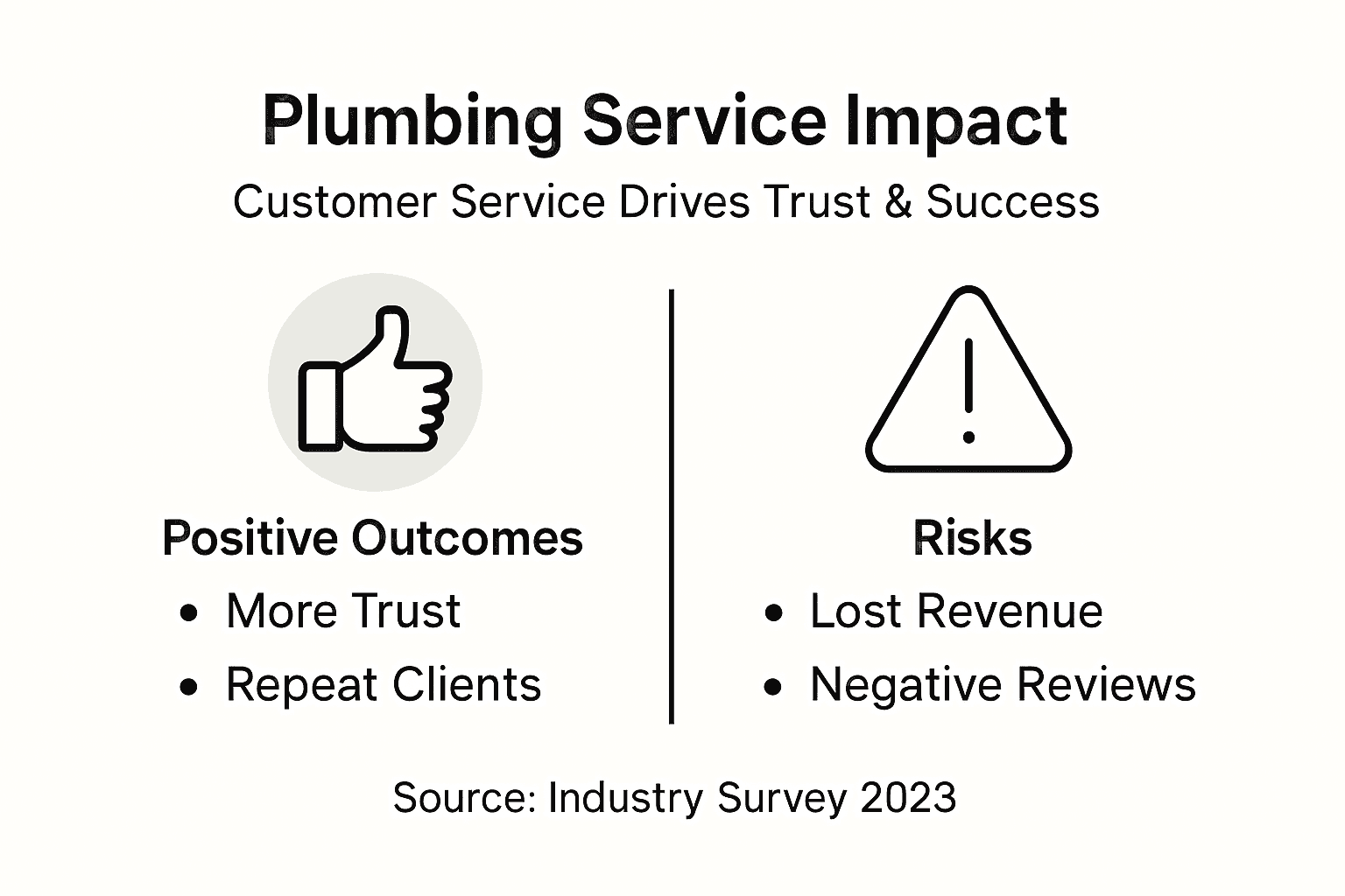 Infographic showing plumbing customer service impact