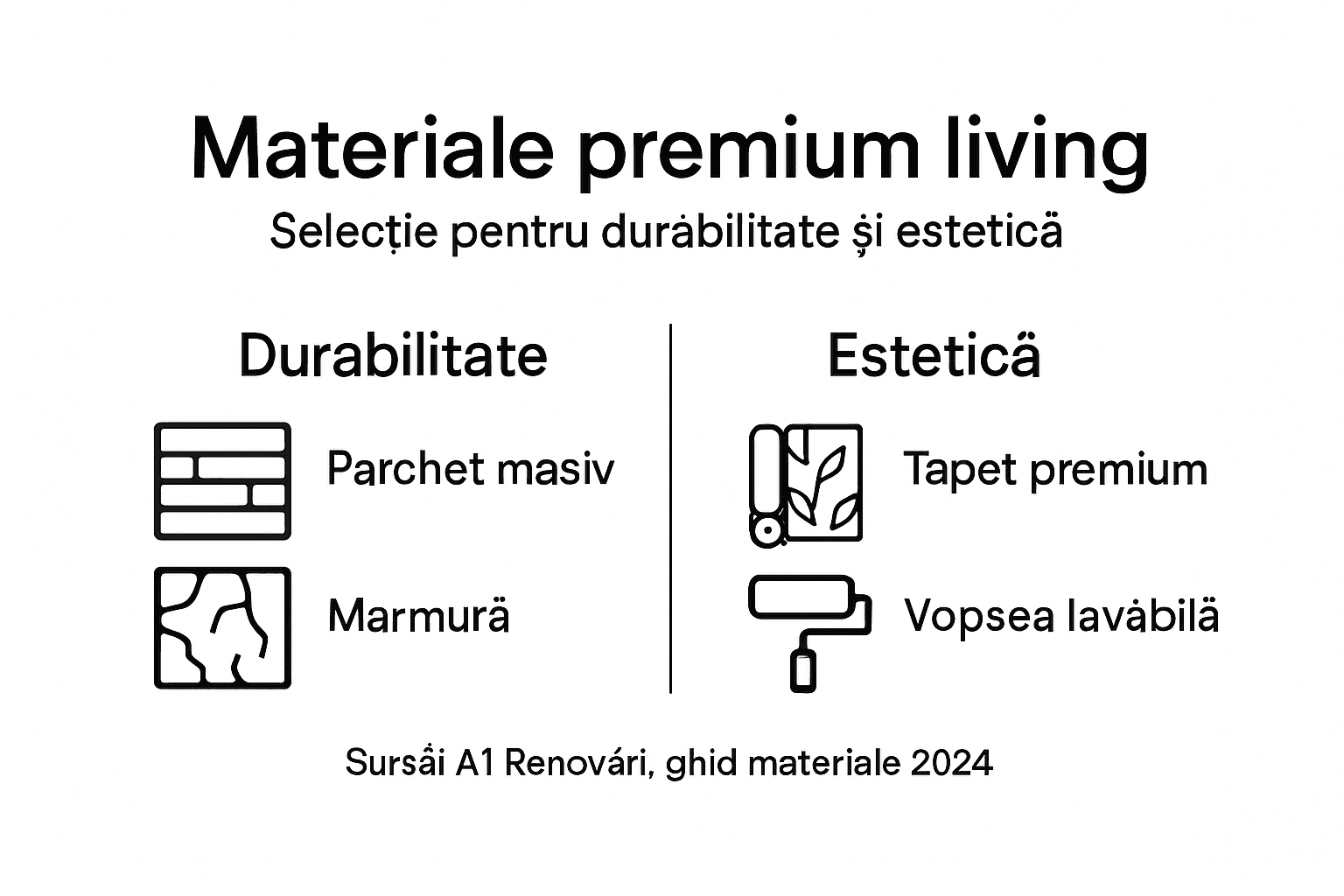 Informații vizuale despre cele mai rafinate materiale pentru amenajarea livingului