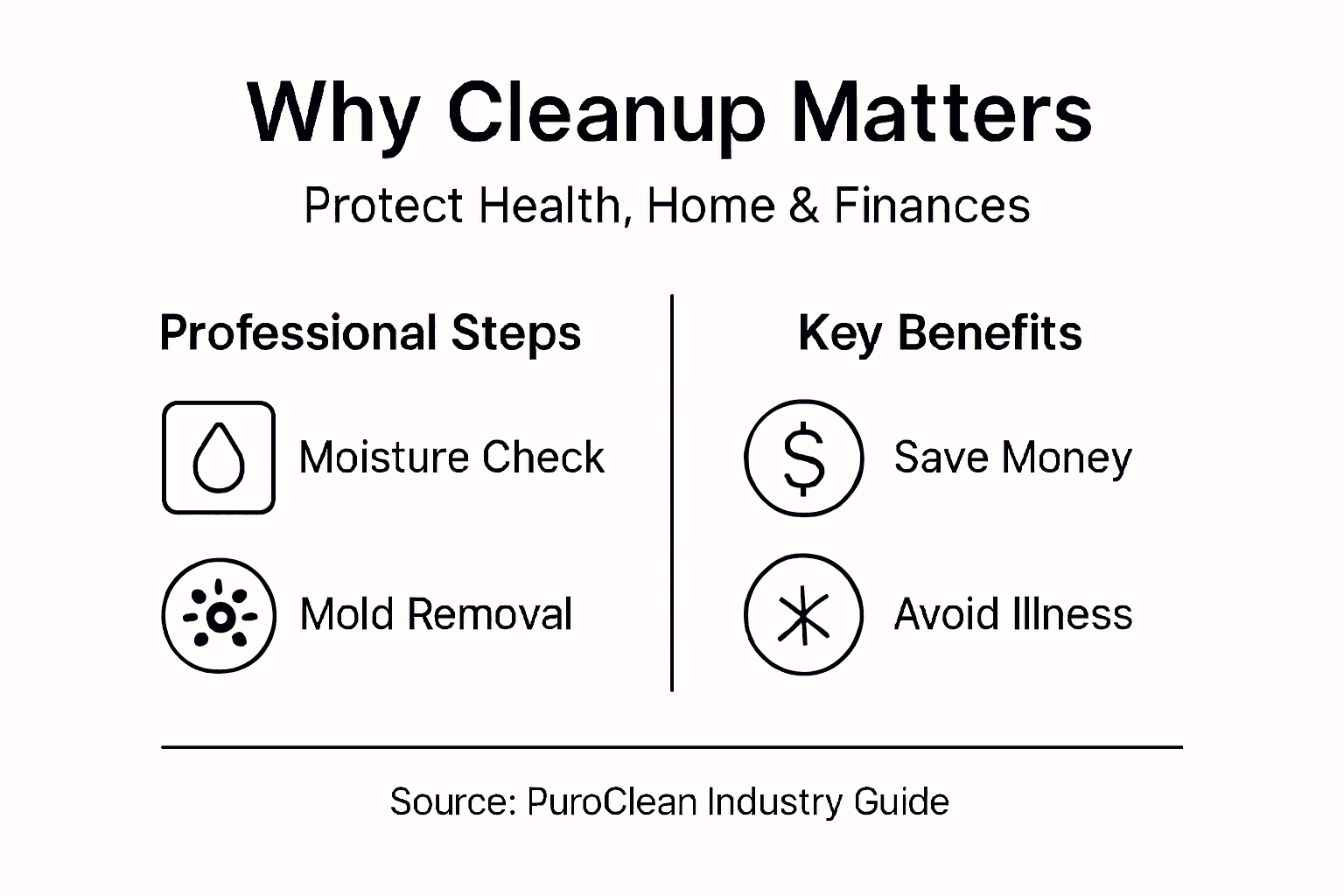 Infographic summarizing benefits of professional cleanup