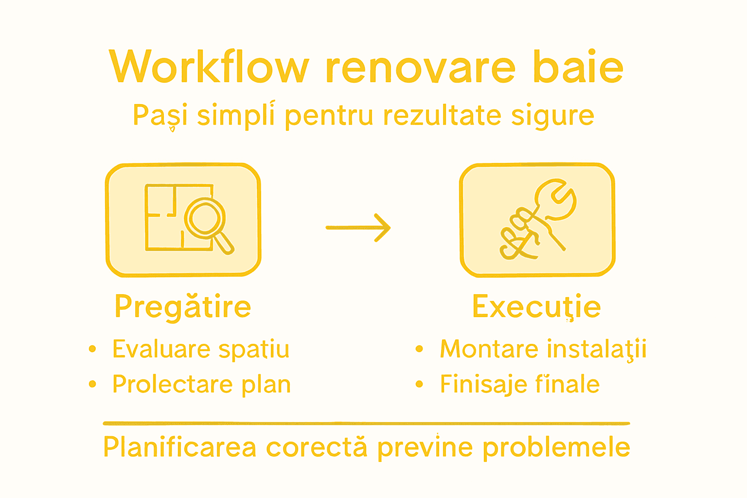 Infografic: etapele esențiale pentru renovarea băii
