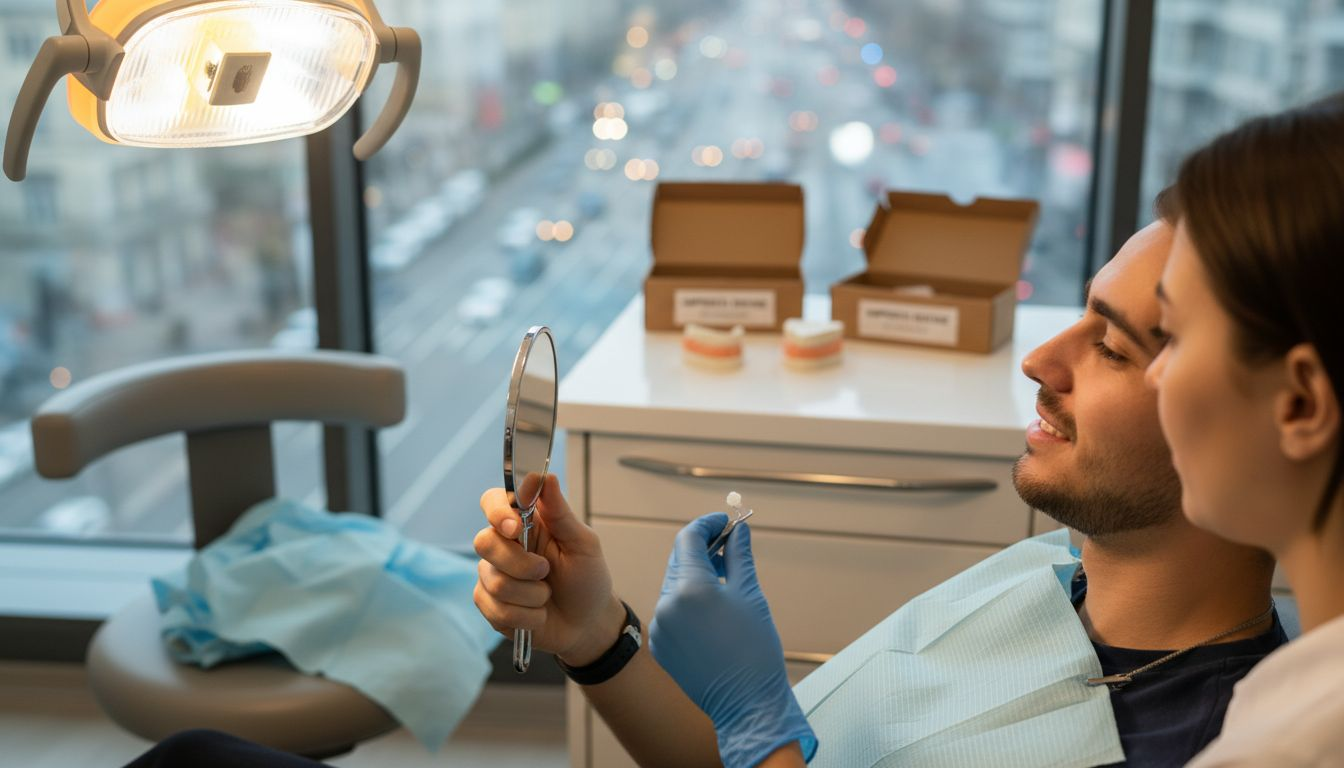 Montarea fațetelor dentare în cadrul clinicii