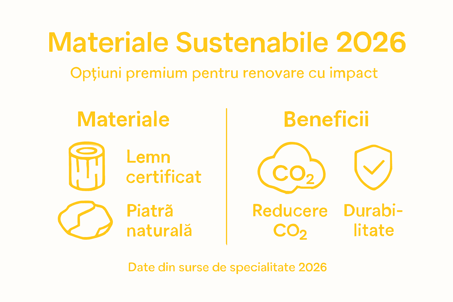 Infografic: materiale ecologice recomandate pentru renovări sustenabile