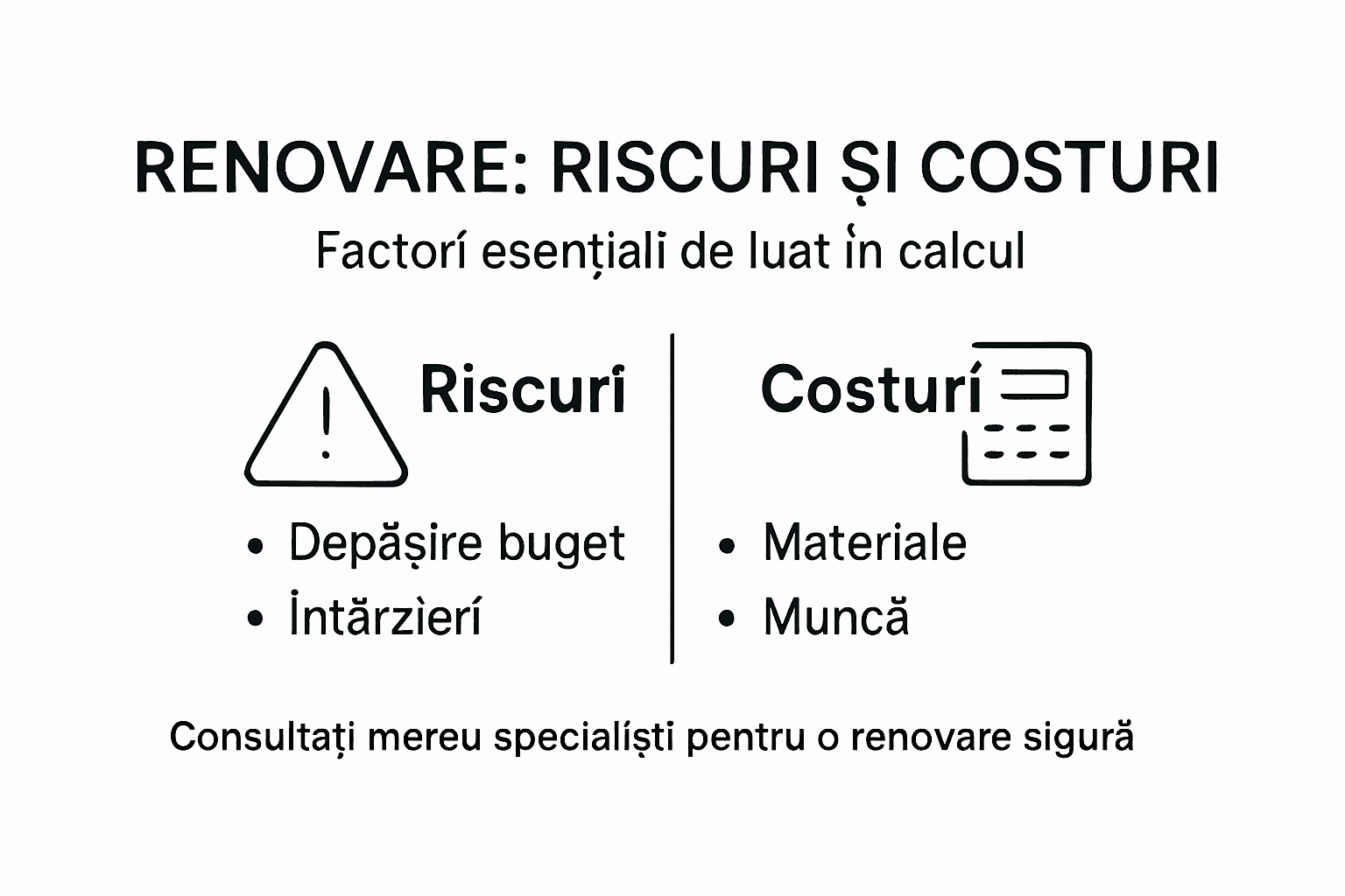 Infografic: Ce riscuri și cheltuieli ascunde o renovare