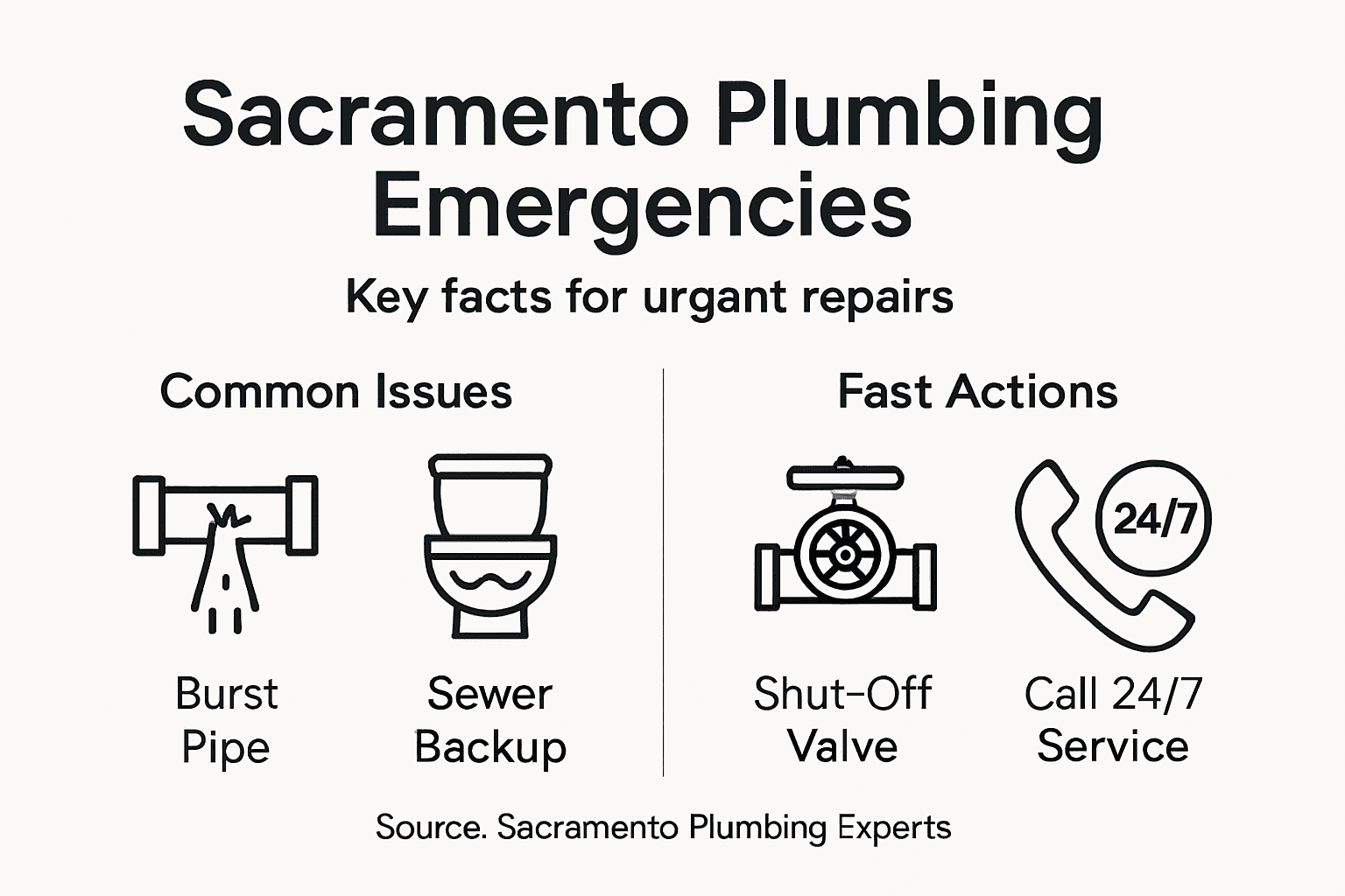 Infographic highlights urgent plumbing essentials