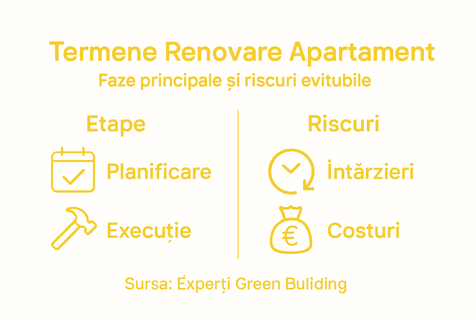 Infografic: ce trebuie să știi despre durata lucrărilor de renovare și posibilele riscuri