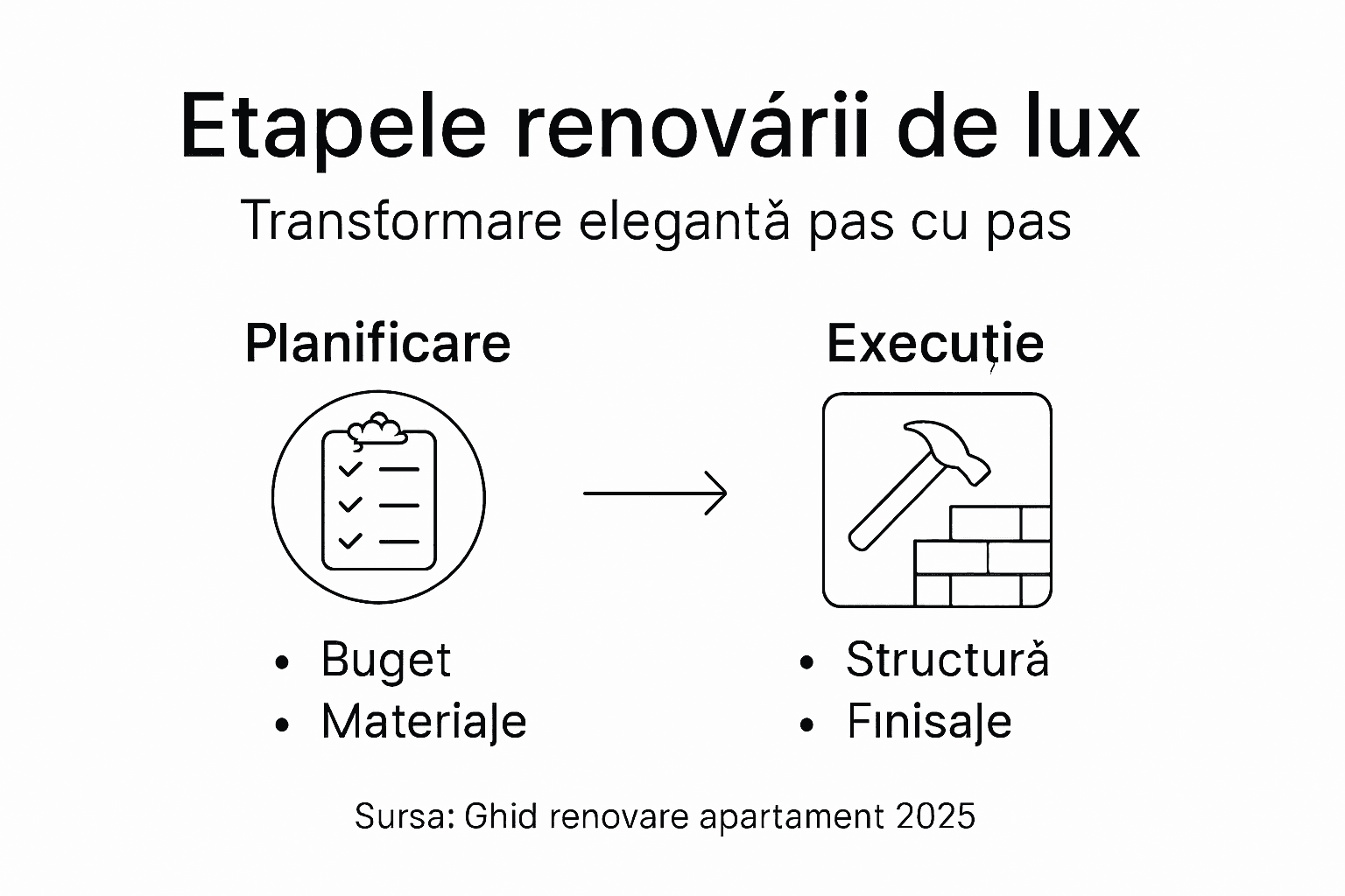Infografic: pașii esențiali pentru o renovare de lux