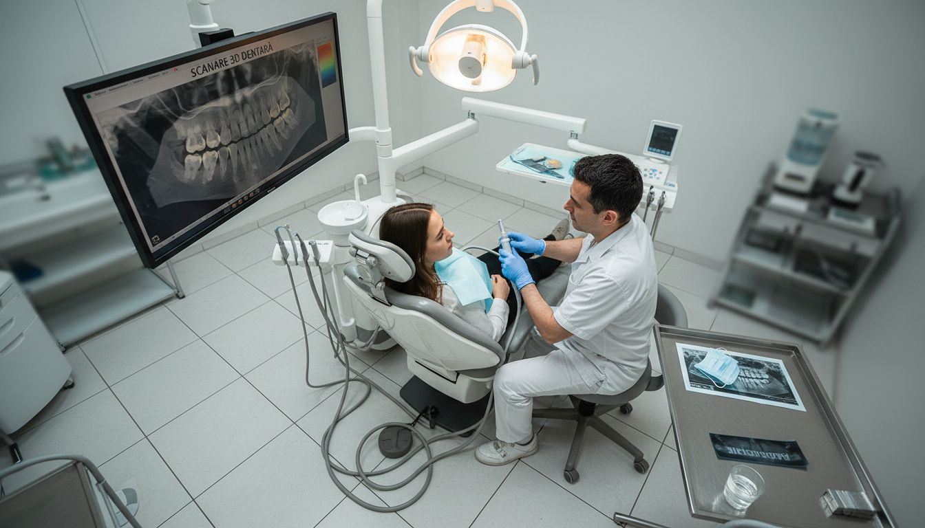 Pacientul beneficiază de scanare digitală a danturii direct în cabinetul stomatologic.