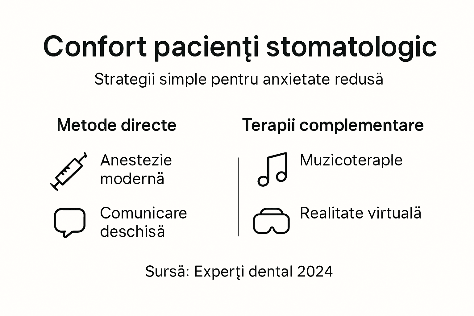 Infografic: Cum asigurăm confortul pacienților în cabinetul stomatologic