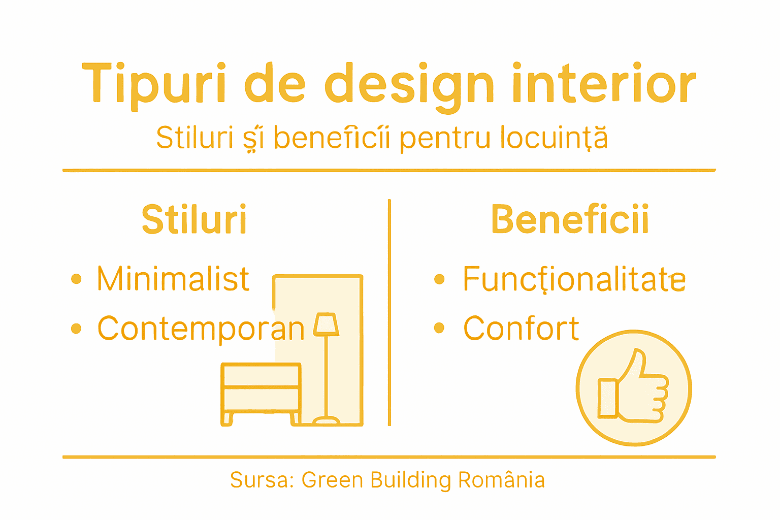 Infografic: descoperă principalele stiluri de design interior și avantajele lor